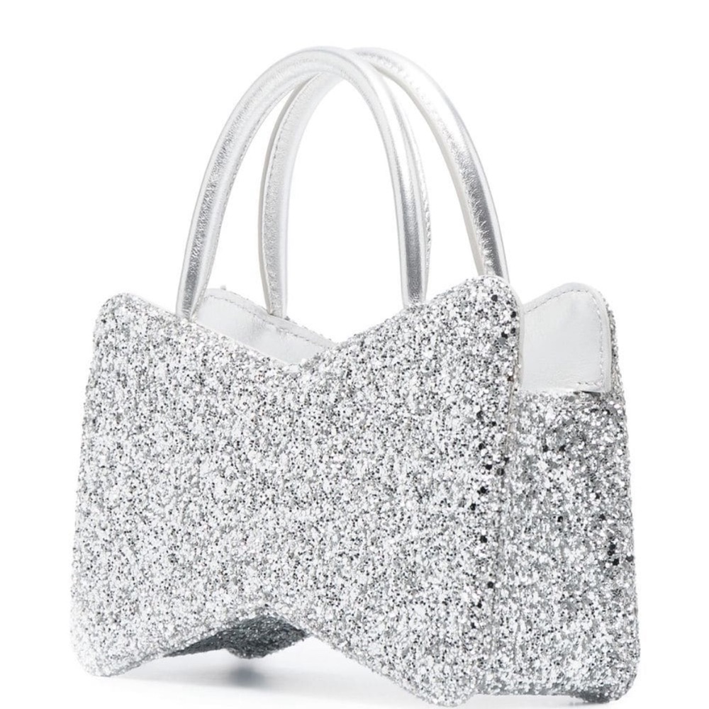 Mach & mach bow glitter mini bag